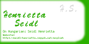 henrietta seidl business card